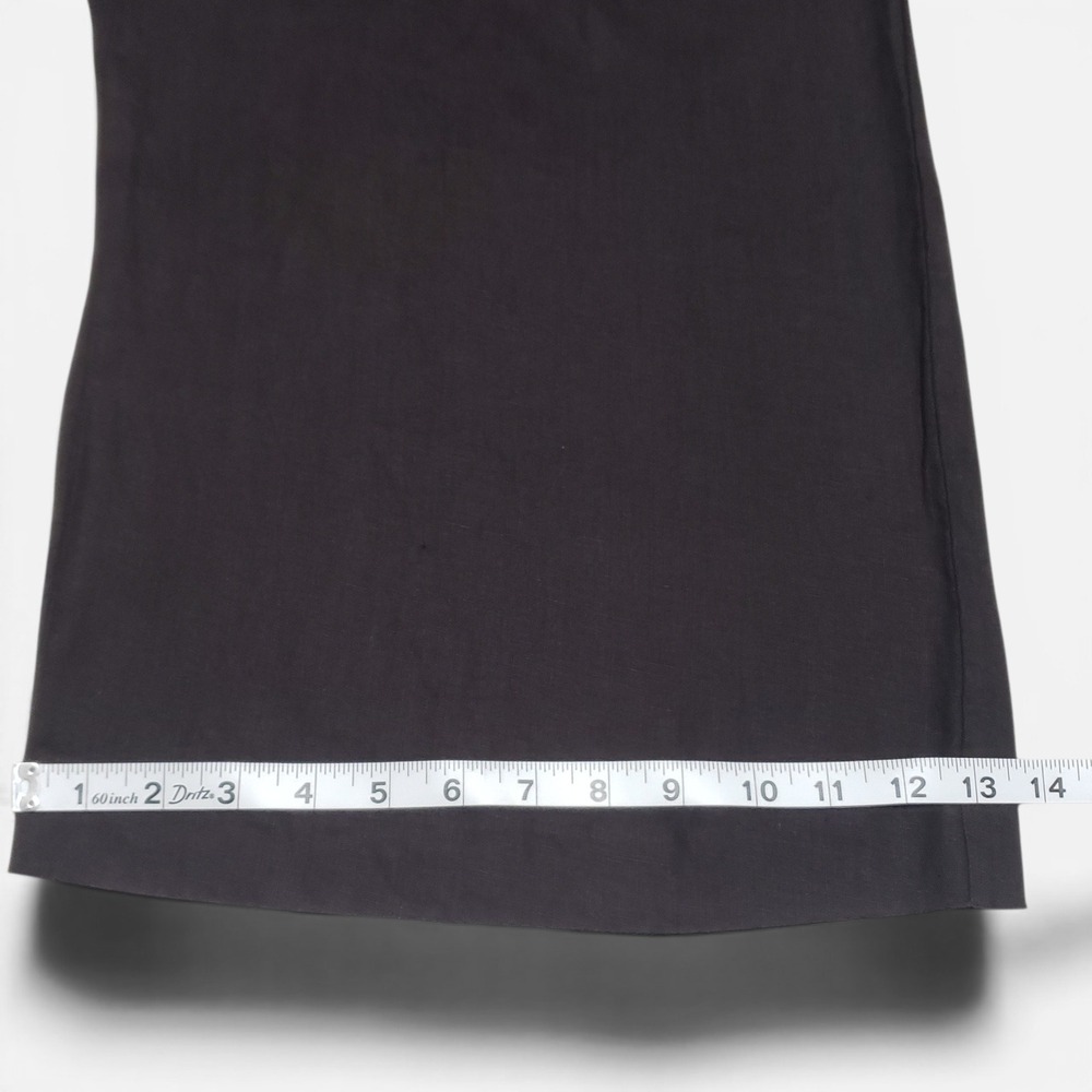J.Crew Tie Waist Wide Leg Cropped Linen Jumpsuit‎ G6369 Black Size 2 - Picture 14 of 14